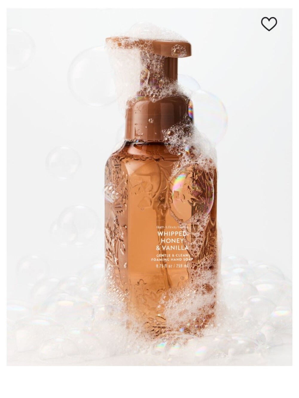 🍯Bath & Body Works Whipped Honey & Vanilla Foaming Hand Soap - Amber Brown🍯